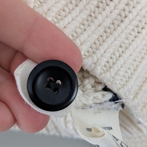 Alex Mill Button-Back Crewneck Sweater in Stripes - Picture 7 of 8